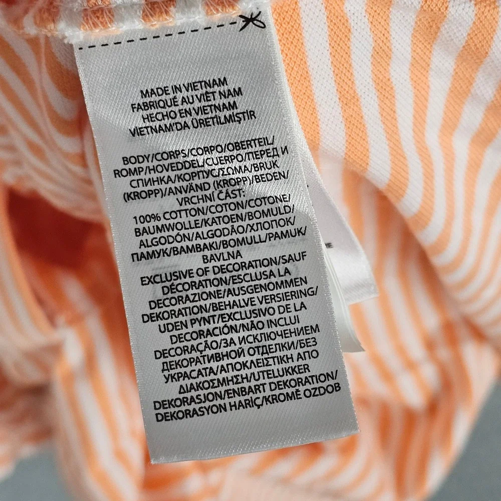 Polo Ralph Lauren Polo Mens XL Orange Striped Classic Fit Pocket Pony Logo Short